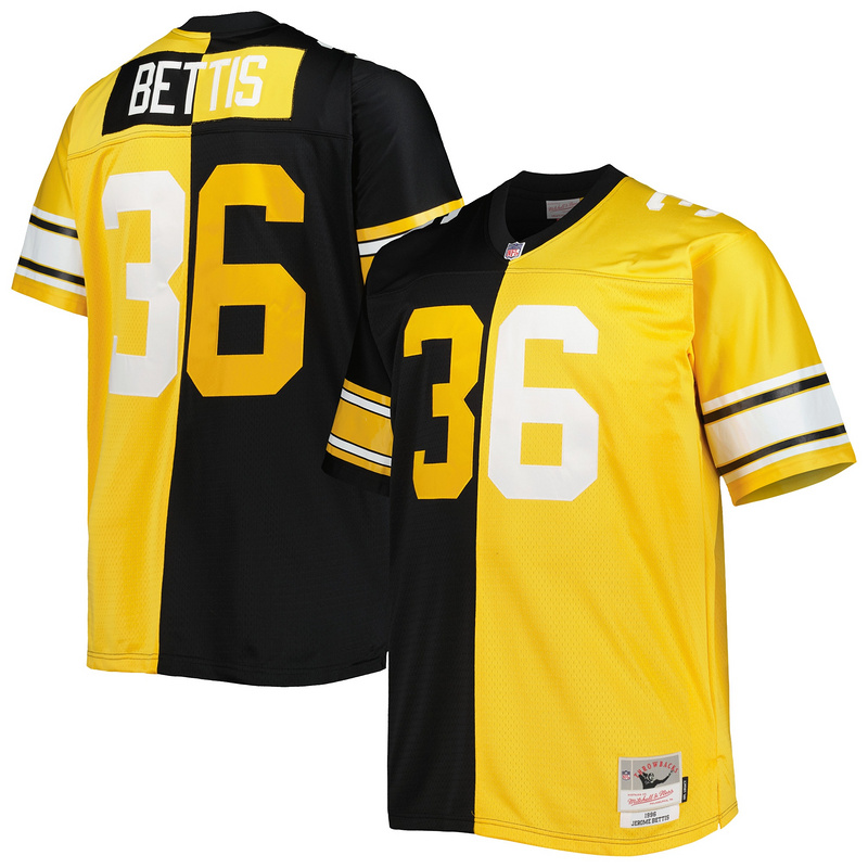 Jerome Bettis Mitchell & Ness BlackGold Big & Tall Split Legacy Retired Player Replica Jersey