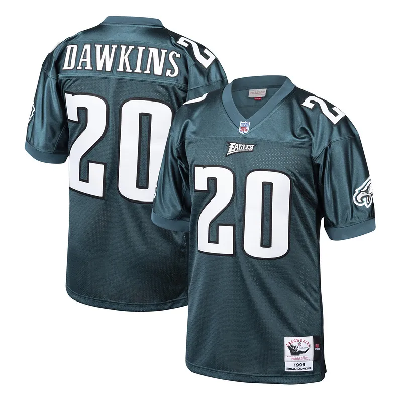 Men's 1996 Brian Dawkins Mitchell & Ness Green Authentic Throwback Retired Player Jersey