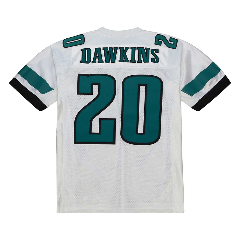 Men's 1996 Brian Dawkins Mitchell & Ness White Authentic Throwback Retired Player Jersey