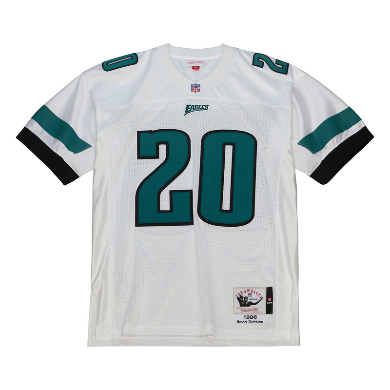 Men's 1996 Brian Dawkins Mitchell & Ness White Authentic Throwback Retired Player Jersey