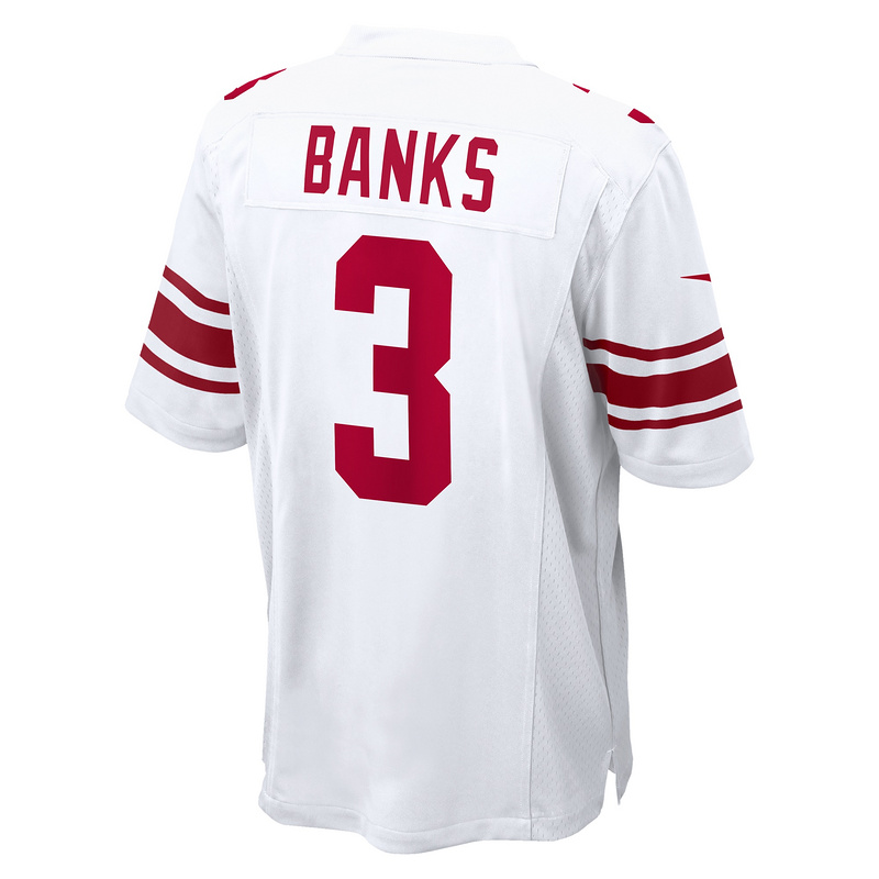Men's New York Giants Deonte Banks Nike White Game Jersey-3