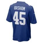 Men's New York Giants Boogie Basham Nike Royal Game Jersey
