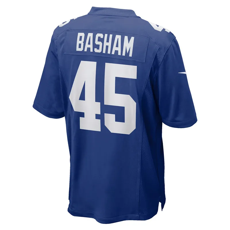 Men's New York Giants Boogie Basham Nike Royal Game Jersey