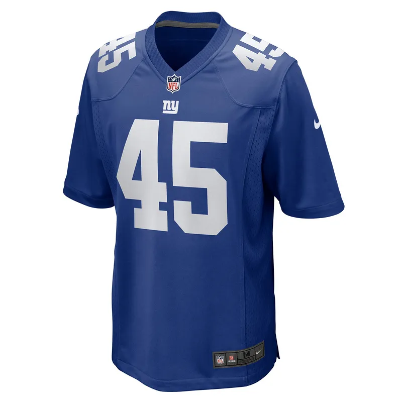 Men's New York Giants Boogie Basham Nike Royal Game Jersey