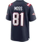 New England Patriots Randy Moss Nike Navy Game Retired Jersey