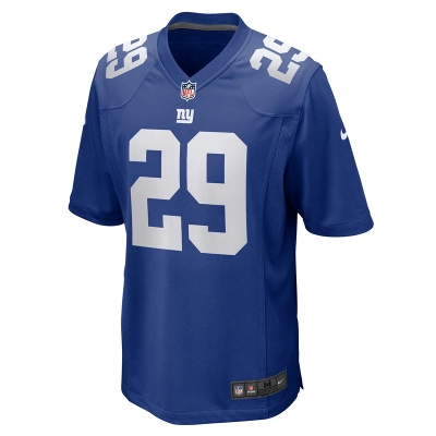 Men's New York Giants Xavier McKinney Nike Royal Game Jersey 01