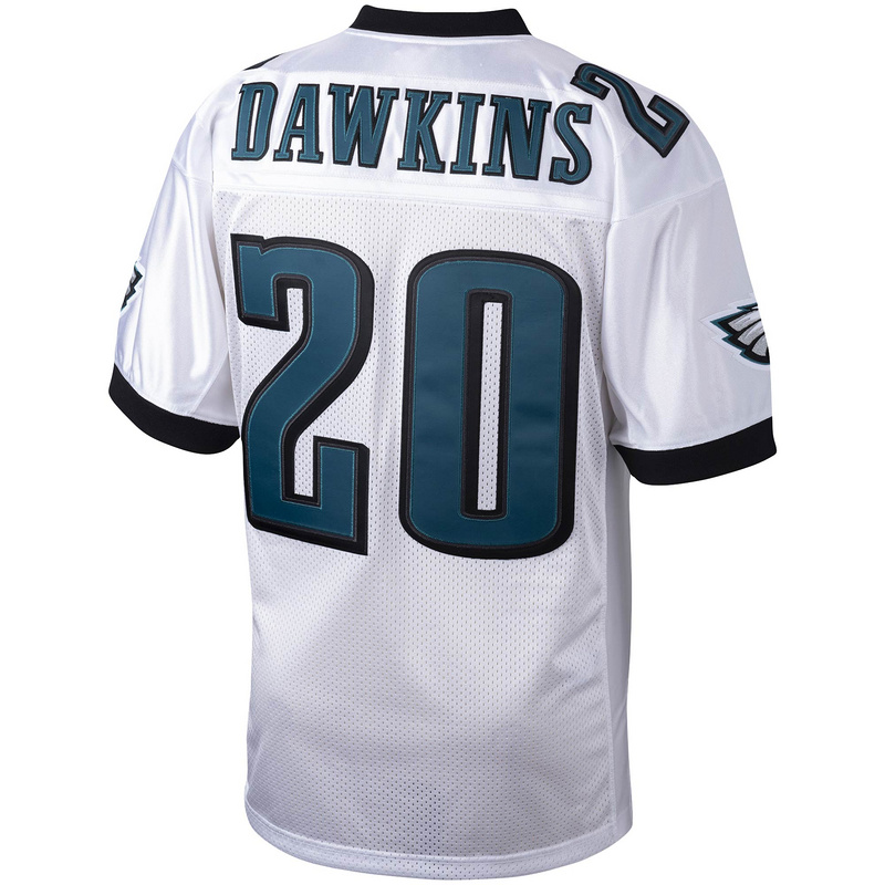  Men's 2004 Brian Dawkins Mitchell & Ness White Authentic Throwback Retired Player Jersey