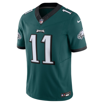 Men's Philadelphia Eagles A.J. Brown Nike Green Vapor F.U.S.E. Limited Jersey 01