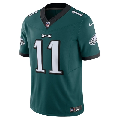 Men's Philadelphia Eagles A.J. Brown Nike Green Vapor F.U.S.E. Limited Jersey 01