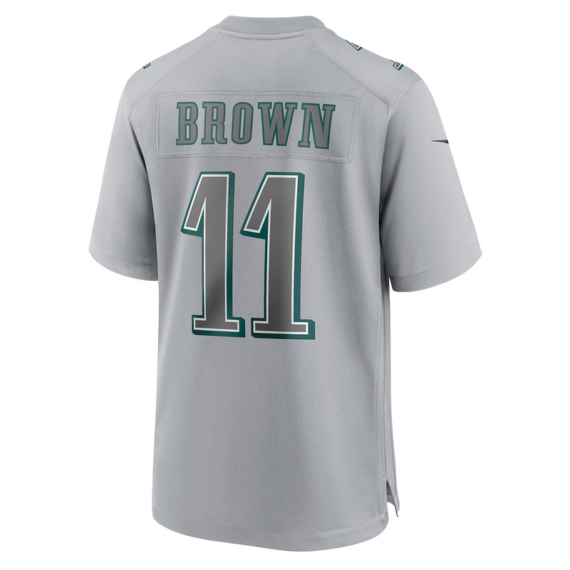 Philadelphia Eagles A.J. Brown Nike Gray Super Bowl LVII Patch Atmosphere Fashion Game Jersey