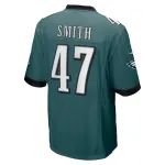 Men's Philadelphia Eagles Brandon Smith Nike Midnight Green Game Jersey