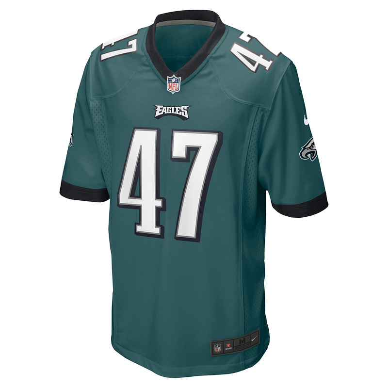 Men's Philadelphia Eagles Brandon Smith Nike Midnight Green Game Jersey