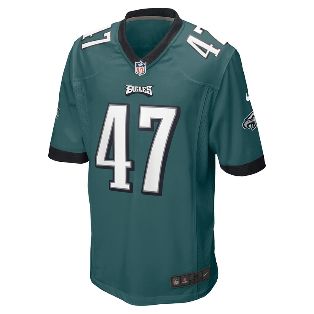 Men's Philadelphia Eagles Brandon Smith Nike Midnight Green Game Jersey