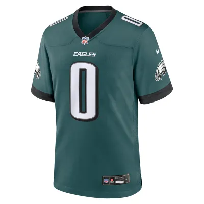 Men's Philadelphia Eagles Bryce Huff Nike Midnight Green Game Player Jersey 01