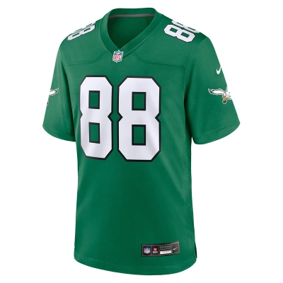 Men's Philadelphia Eagles Dallas Goedert Nike Kelly Green Alternate Game Player Jersey 01