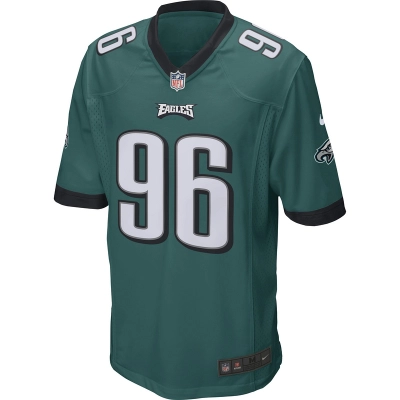 Men's Philadelphia Eagles Derek Barnett Nike Green Game Jersey 01