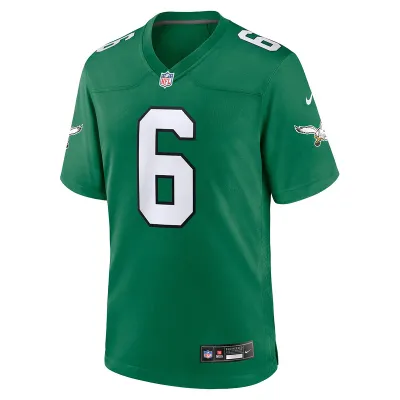 Men's Philadelphia Eagles DeVonta Smith Nike Kelly Green Alternate Game Player Jersey 01