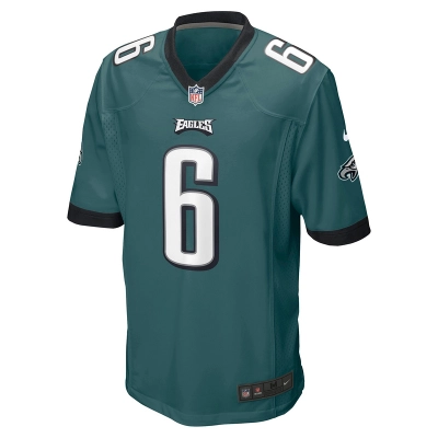 Men's Philadelphia Eagles DeVonta Smith Nike Midnight Green Game Jersey 01