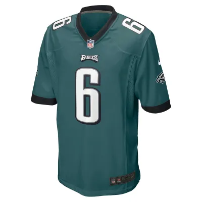 Men's Philadelphia Eagles DeVonta Smith Nike Midnight Green Player Game Jersey 01