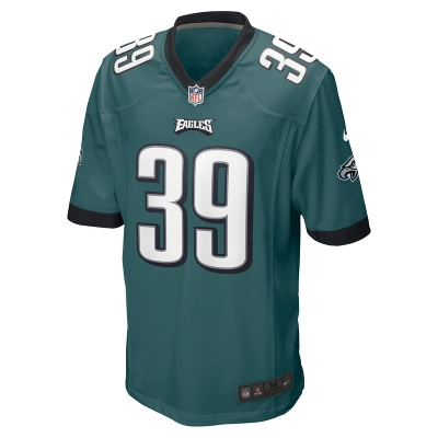 Men's Philadelphia Eagles Eli Ricks Nike Midnight Green Team Game Jersey 01