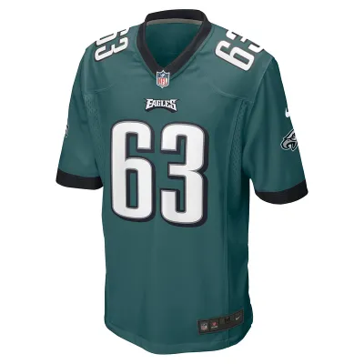 Men's Philadelphia Eagles Jack Driscoll Nike Midnight Green Game Jersey 01
