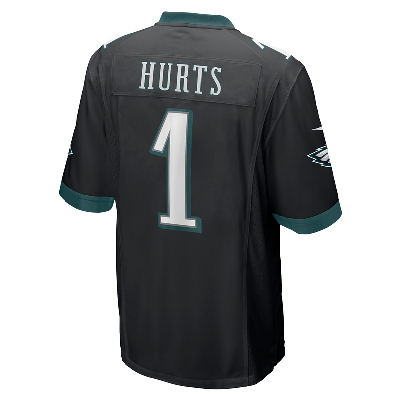 Men's Philadelphia Eagles Jalen Hurts Nike Black Alternate Game Jersey