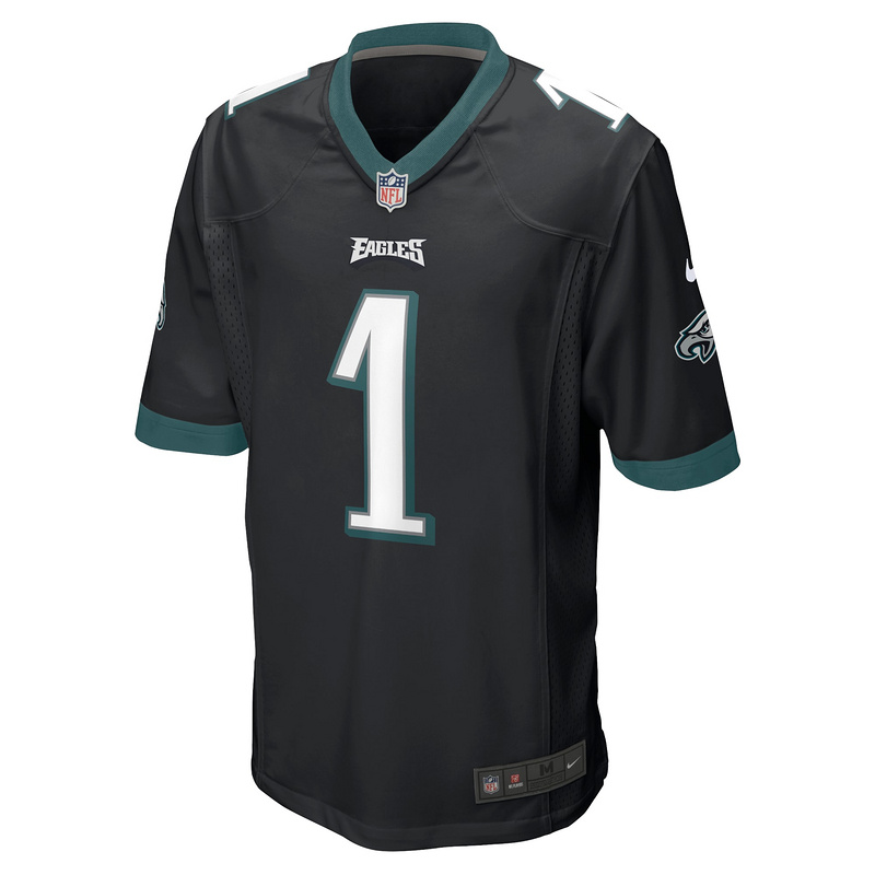 Men's Philadelphia Eagles Jalen Hurts Nike Black Alternate Game Jersey