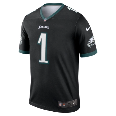 Men's Philadelphia Eagles Jalen Hurts Nike Black Legend Jersey 01
