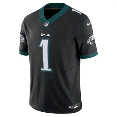 Men's Philadelphia Eagles Jalen Hurts Nike Black Vapor F.U.S.E. Limited Jersey 01