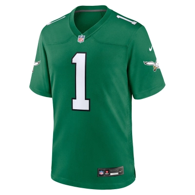 Men's Philadelphia Eagles Jalen Hurts Nike Kelly Green Alternate Game Player Jersey 01