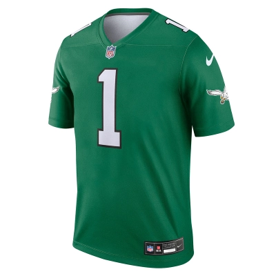 Men's Philadelphia Eagles Jalen Hurts Nike Kelly Green Alternate Legend Player Jersey 01
