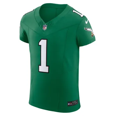 Men's Philadelphia Eagles Jalen Hurts Nike Kelly Green Alternate Vapor F.U.S.E. Elite Jersey 01
