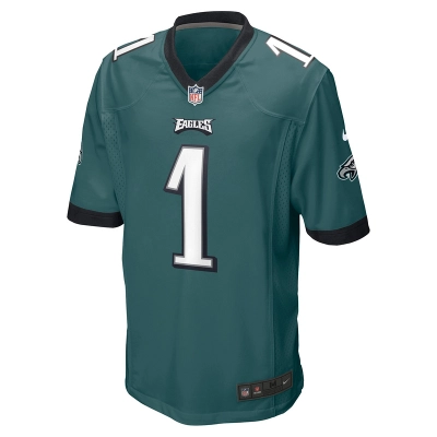 Men's Philadelphia Eagles Jalen Hurts Nike Midnight Green Player Jersey 01