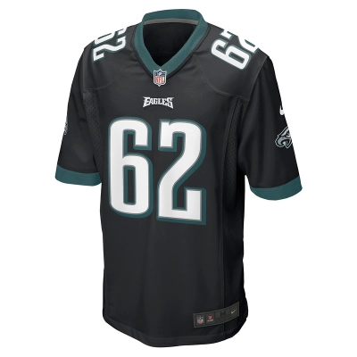 Men's Philadelphia Eagles Jason Kelce Nike Black Game Jersey 01