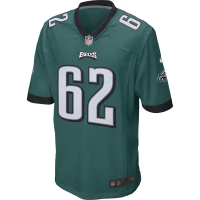 Men's Philadelphia Eagles Jason Kelce Nike Midnight Green Game Jersey 01