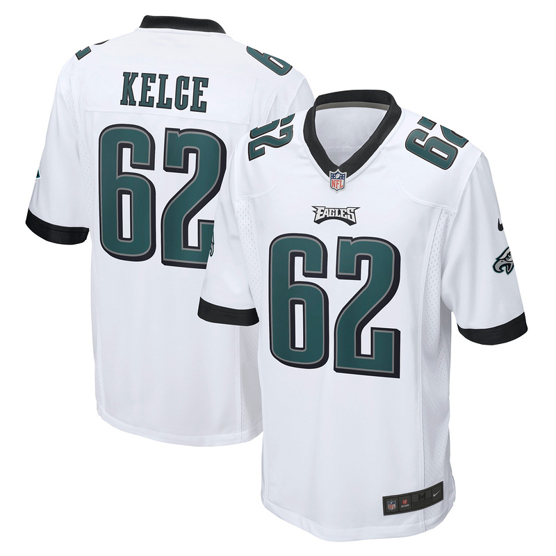Men's Philadelphia Eagles Jason Kelce Nike White Game Jersey