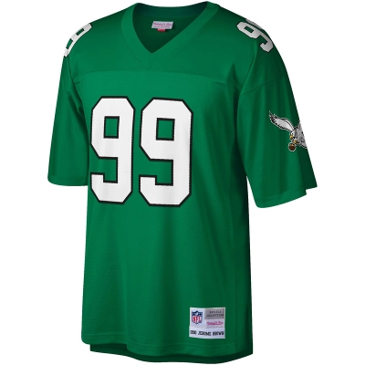 Men's Philadelphia Eagles Jerome Brown Mitchell & Ness Kelly Green Legacy Replica Jersey 01