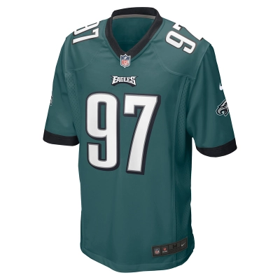 Men's Philadelphia Eagles Kentavius Street Nike Midnight Green Game Player Jersey 01