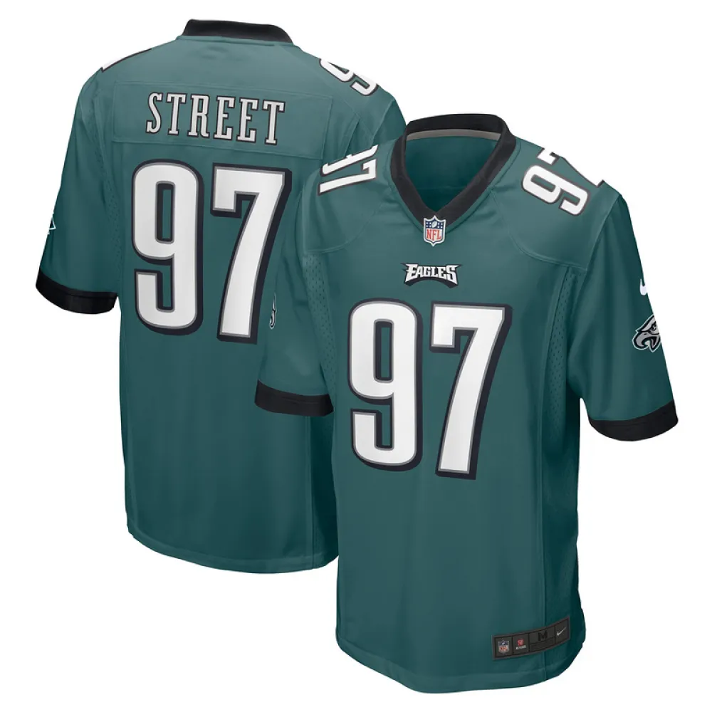 Men's Philadelphia Eagles Kentavius Street Nike Midnight Green Game Player Jersey