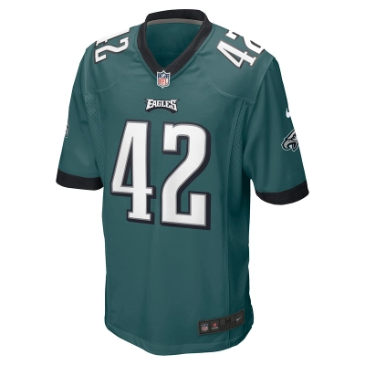 Men's Philadelphia Eagles Kindle Vildor Nike Midnight Green Game Jersey 01