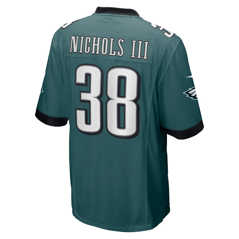 Men's Philadelphia Eagles Lew Nichols III Nike Midnight Green Game Jersey
