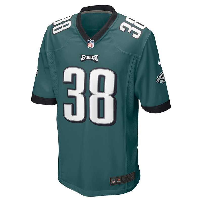Men's Philadelphia Eagles Lew Nichols III Nike Midnight Green Game Jersey