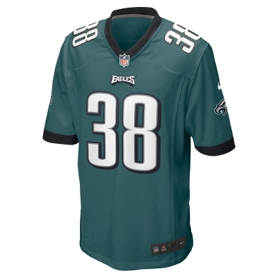 Men's Philadelphia Eagles Lew Nichols III Nike Midnight Green Game Jersey 01