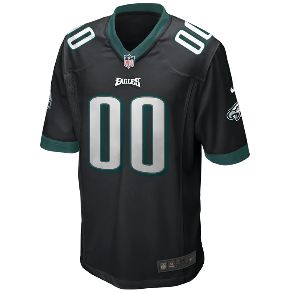 Men's Philadelphia Eagles Nike Black Alternate Custom Game Jersey