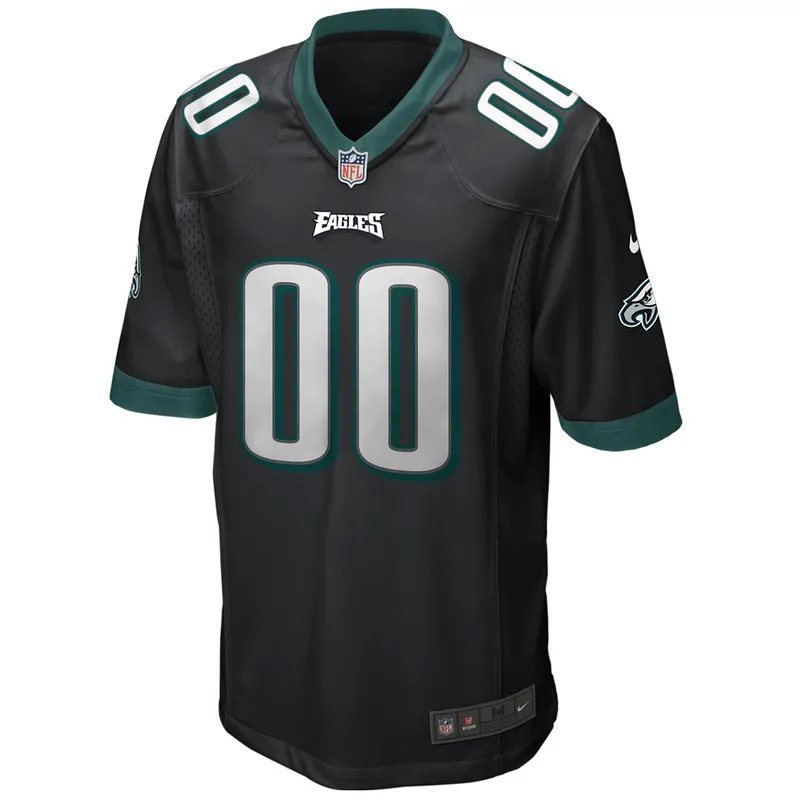Men's Philadelphia Eagles Nike Black Alternate Custom Game Jersey