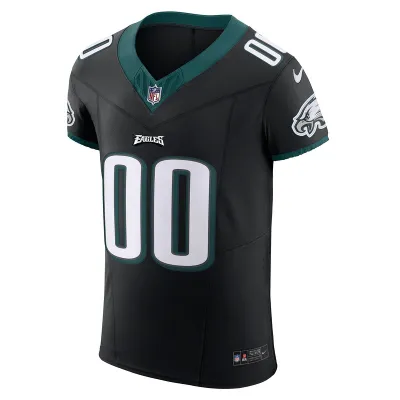 Men's Philadelphia Eagles Nike Black Alternate Vapor F.U.S.E. Elite Custom Jersey 01
