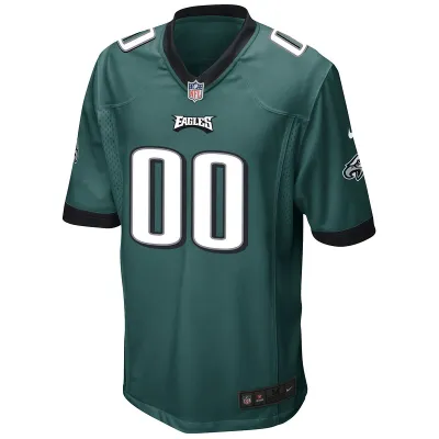 Men's Philadelphia Eagles Nike Midnight Green Custom Game Jersey 01