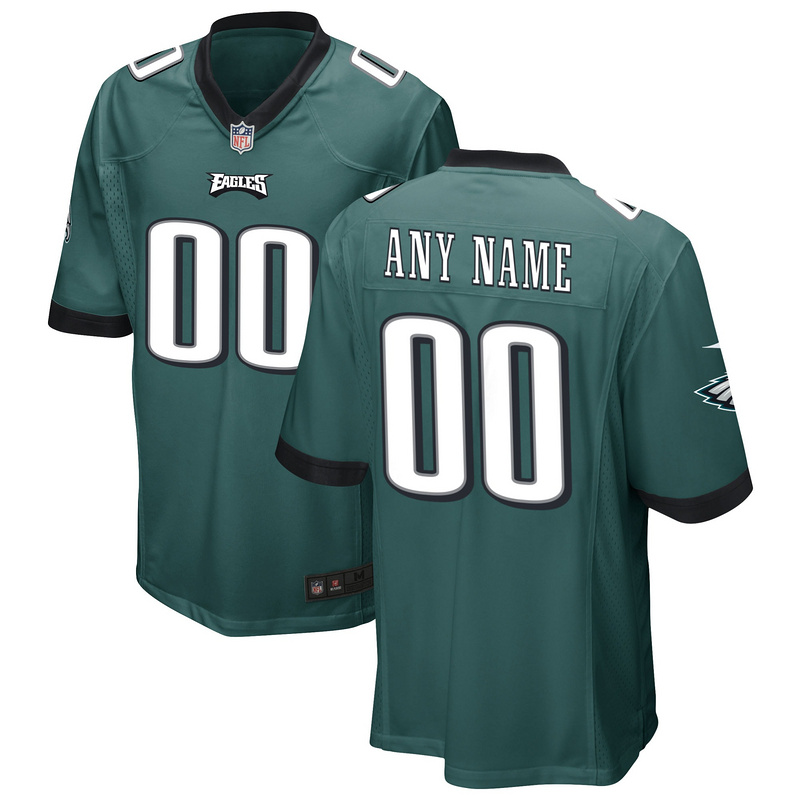 Men's Philadelphia Eagles Nike Midnight Green Custom Game Jersey
