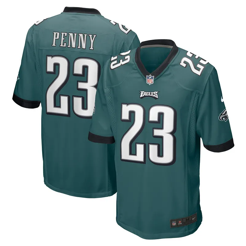 Men's Philadelphia Eagles Rashaad Penny Nike Green Game Jersey
