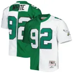 Reggie White Mitchell & Ness Kelly GreenWhite 1990 Split Legacy Replica Jersey